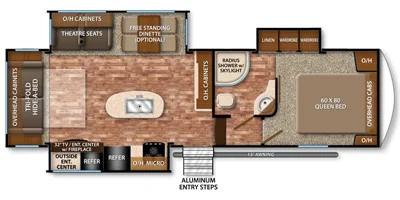 2017 Grand Design Reflection 29RS Full-Time Ready fifth wheel floorplan diagram — Triple C Camper Consignment