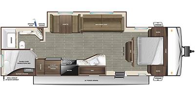 2024 Starcraft Autumn Ridge 26BHS Like-New Bunkhouse travel trailer floorplan diagram — Triple C Camper Consignment