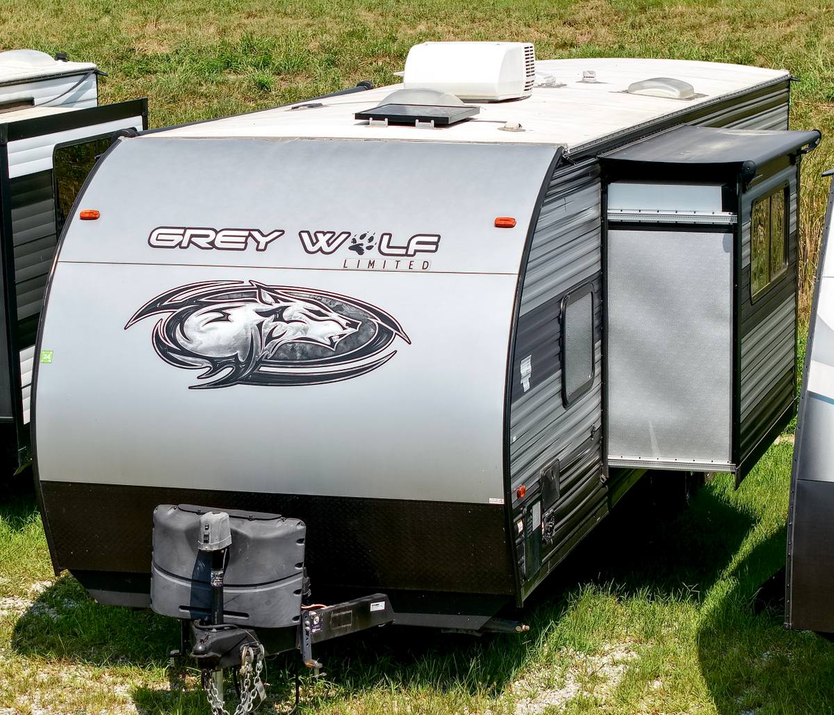 2022 Cherokee Grey Wolf ToyHauler 27RR 13Ft Garage toy hauler for sale at Triple C Camper Consignment in Kentuckiana — photo 1 of 12