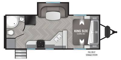 2022 Shadow Cruiser 225RBS 4-Season travel trailer floorplan diagram — Triple C Camper Consignment